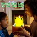 Green silicone frog night light bedroom dimmable lamp by Decorbites