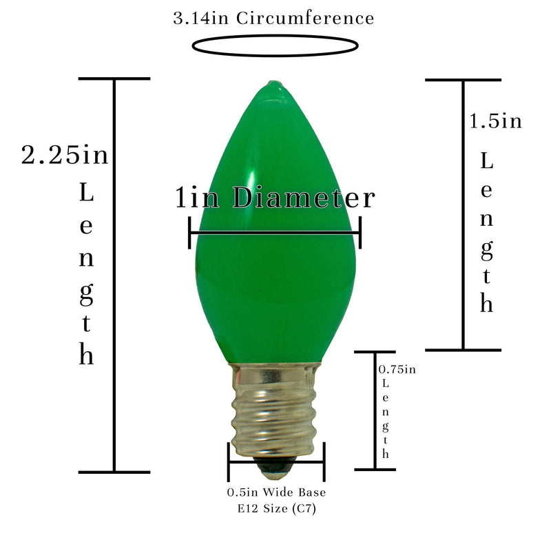 Green Solid LED Light Bulbs