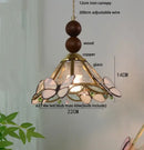 GobekUsa Clear Glass LED Pendant Light Tiffany Butterfly Hanging Lamp
