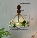 GobekUsa Clear Glass LED Pendant Light Tiffany Butterfly Hanging Lamp