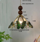 GobekUsa Clear Glass LED Pendant Light Tiffany Butterfly Hanging Lamp