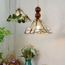 GobekUsa Clear Glass LED Pendant Light Tiffany Butterfly Hanging Lamp
