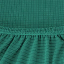 Green textured jacquard elastic seat covers dining room chair slipcover by Decorbites