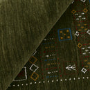 Green Tribal Geometric Center Pattern Hand Loomed Wool Area Rug by The Rug Decor