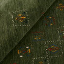 Green Tribal Hand Loomed Wool Area Rug - Traditional Multicolor Authentic by The Rug Decor