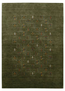 Green Tribal Hand Loomed Wool Area Rug - Traditional Multicolor Authentic by The Rug Decor
