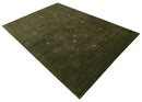 Green Tribal Hand Loomed Wool Area Rug - Traditional Multicolor Authentic by The Rug Decor