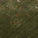Green Tribal Hand Loomed Wool Area Rug - Traditional Multicolor Authentic by The Rug Decor