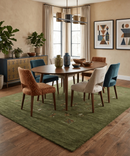 Green Tribal Hand Loomed Wool Area Rug - Traditional Multicolor Authentic by The Rug Decor