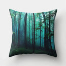 Green tropical leaves forest pillowcase living room nature decor by Decorbites