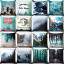 Green tropical leaves forest pillowcase living room nature decor by Decorbites