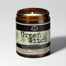Malicious Women Co. Green Witch 9 oz Soy Candle | Herbal Aromatherapy Candle Clean Burn 40+ Hr Natural Wax Gift