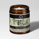 Malicious Women Co. Green Witch 9 oz Soy Candle | Herbal Aromatherapy Candle Clean Burn 40+ Hr Natural Wax Gift