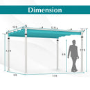 Outdoor Pergola with Retractable Canopy and Aluminum Frame by LJGDeals