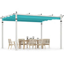 Outdoor Pergola with Retractable Canopy and Aluminum Frame by LJGDeals