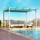 Outdoor Pergola with Retractable Canopy and Aluminum Frame by LJGDeals