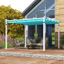 Outdoor Pergola with Retractable Canopy and Aluminum Frame by LJGDeals