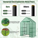 Portable 4 Tier Walk-in Plant Greenhouse with 8 Shelves