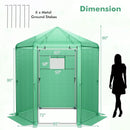 Walk-In Hexagonal Greenhouse with PE Cover and Metal Frame by LJGDeals