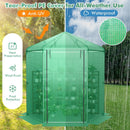 Walk-In Hexagonal Greenhouse with PE Cover and Metal Frame by LJGDeals