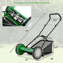16 Inch Push Lawn Mower with 5 Steel Blades and Grass Catcher Bag by LJGDeals