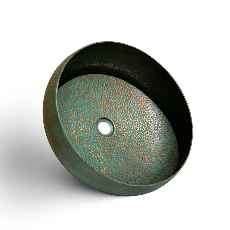 Green Washbasin - Oxidized Copper Bathroom Sink - Athea