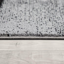 Grey Black Area Rug Mondial with Abstract Paint Effect