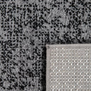Grey Black Area Rug Mondial with Abstract Paint Effect