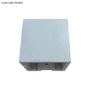 GobekUsa Grey Flush Mount Wall Light Nordic 1 Head - Cube/Cuboid Cement - Up & Down Sconce Light for Stairs - 4"/5"/7" Wide