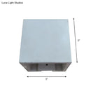 GobekUsa Grey Flush Mount Wall Light Nordic 1 Head - Cube/Cuboid Cement - Up & Down Sconce Light for Stairs - 4"/5"/7" Wide