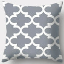 Grey geometry patterned pillow case for living room decor by Decorbites