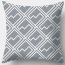 Grey geometry patterned pillow case for living room decor by Decorbites