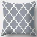 Grey geometry patterned pillow case for living room decor by Decorbites