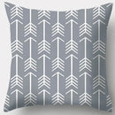 Grey geometry patterned pillow case for living room decor by Decorbites