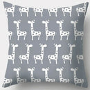 Grey geometry patterned pillow case for living room decor by Decorbites