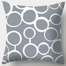 Grey geometry patterned pillow case for living room decor by Decorbites