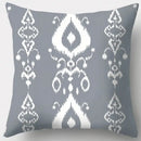 Grey geometry patterned pillow case for living room decor by Decorbites