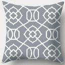 Grey geometry patterned pillow case for living room decor by Decorbites