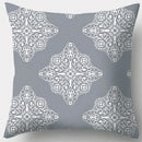 Grey geometry patterned pillow case for living room decor by Decorbites