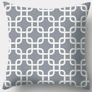 Grey geometry patterned pillow case for living room decor by Decorbites