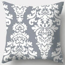 Grey geometry patterned pillow case for living room decor by Decorbites