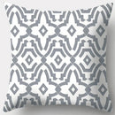 Grey geometry patterned pillow case for living room decor by Decorbites