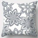 Grey geometry patterned pillow case for living room decor by Decorbites