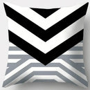 Grey geometry patterned pillow case for living room decor by Decorbites