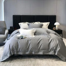 GobekUsa Grey Hollow Lace 1000TC Egyptian Cotton Bedding Set with Wide Edge