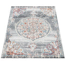 Grey Indoor & Outdoor Rug for Balcony Oriental Pattern