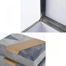 GobekUsa Grey Marble Pattern Leather Storage Box Jewelry Container Desktop Organizer