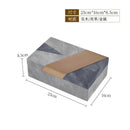 GobekUsa Grey Marble Pattern Leather Storage Box Jewelry Container Desktop Organizer