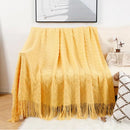 GobekUsa Grey Nordic Waffle Knit Blanket