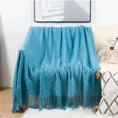 GobekUsa Grey Nordic Waffle Knit Blanket